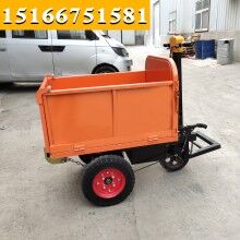 省時(shí)省人工！電動(dòng)手推式工程翻斗車(chē) 手推車(chē)工地水泥砂漿運(yùn)輸車(chē)